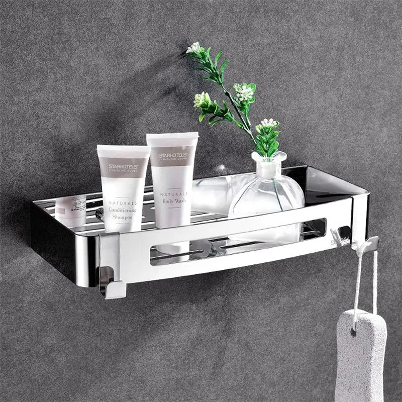 Stainless Steel Bathroom Corner Shelf Wall Mounted Organizer