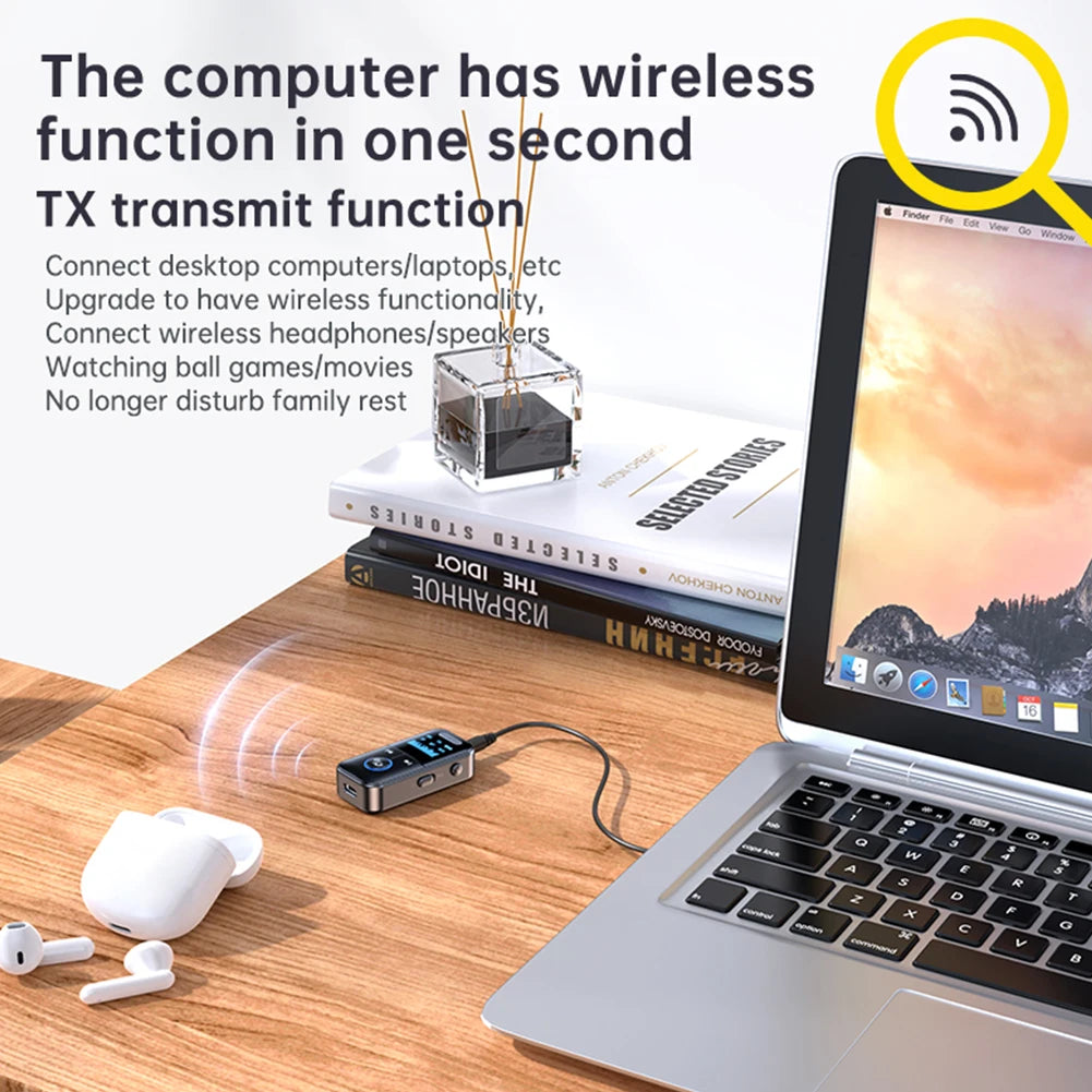 APWIKOGER BT 5.4 Bluetooth Receiver Transmitter With 3.5mm Jack