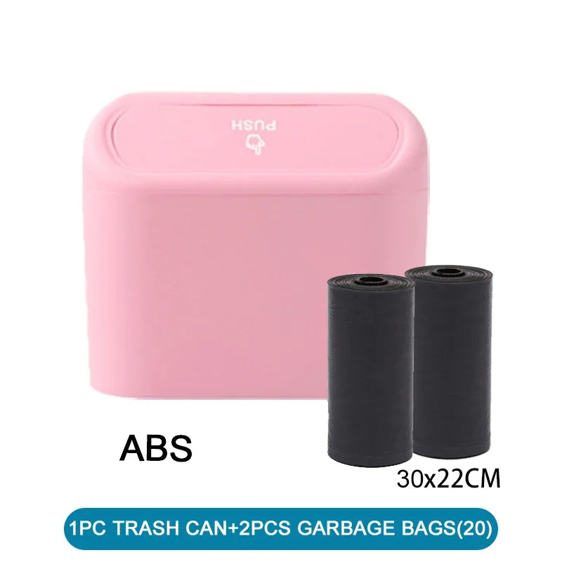SUITU Car Trash Can With Lid Leakproof Mini Car Accessory