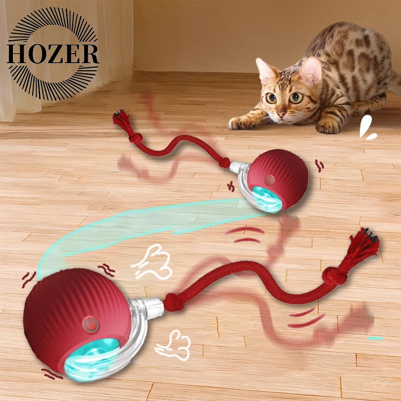 Cat Interactive Automatic Rolling Ball Toy With Rechargeable Battery