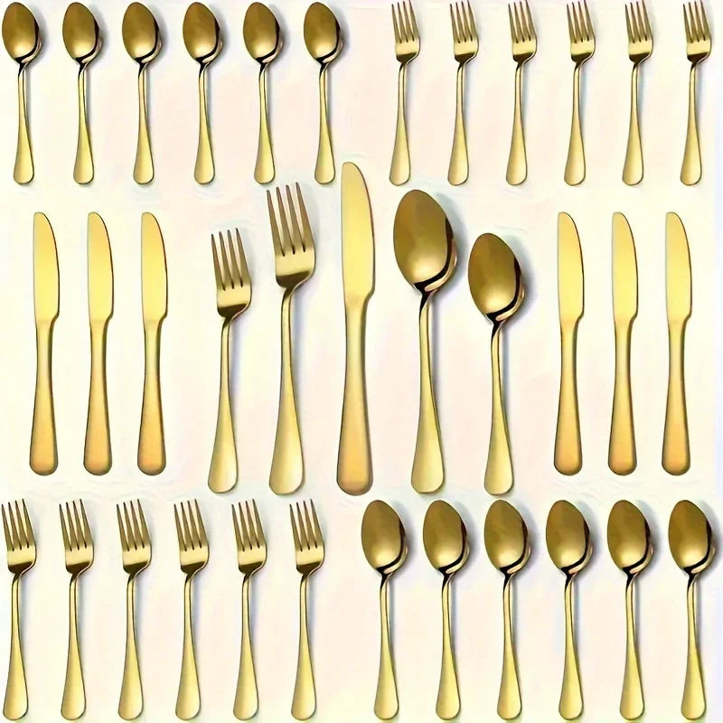 Luxury Flatware Set 30/60-Piece Stainless Steel Cutlery