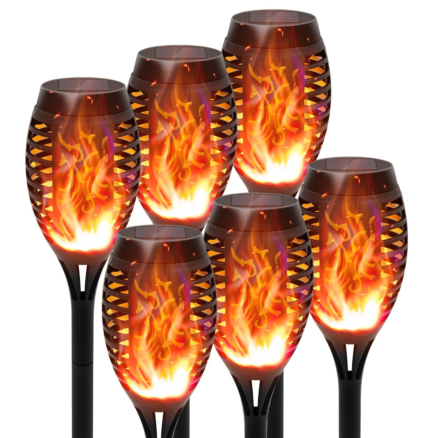 Solar Lights Outdoor LED Flickering Flame Torch Waterproof Garden Decor