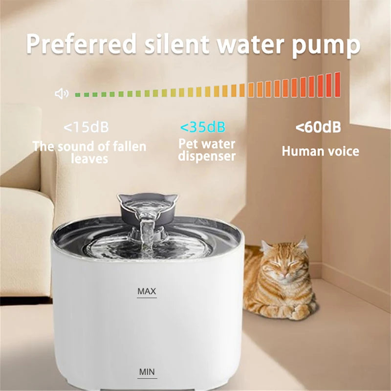 Cat Water Fountain With Filter Fresh Drinking And Quiet Pump