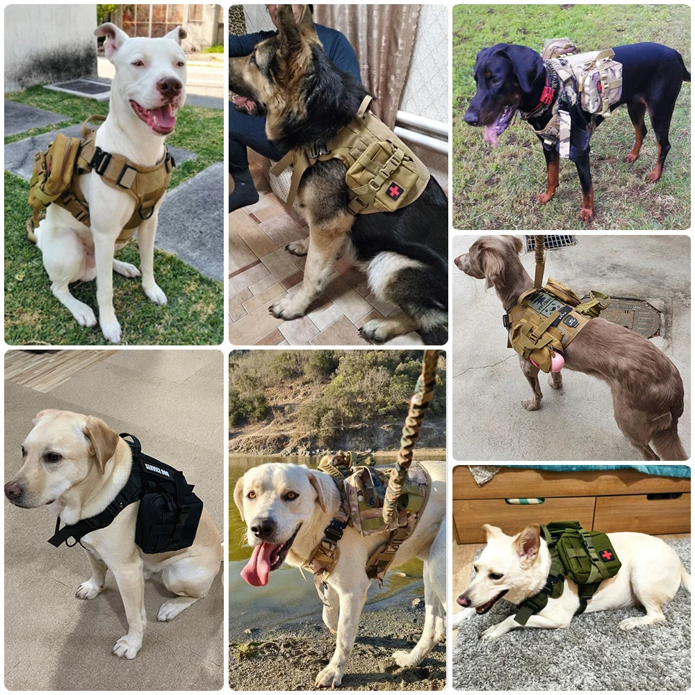 Tactical Dog Harness And Leash Set No Pull Training