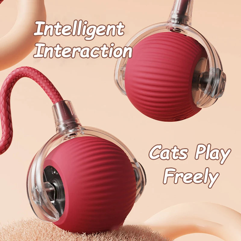 Cat Interactive Automatic Rolling Ball Toy With Rechargeable Battery