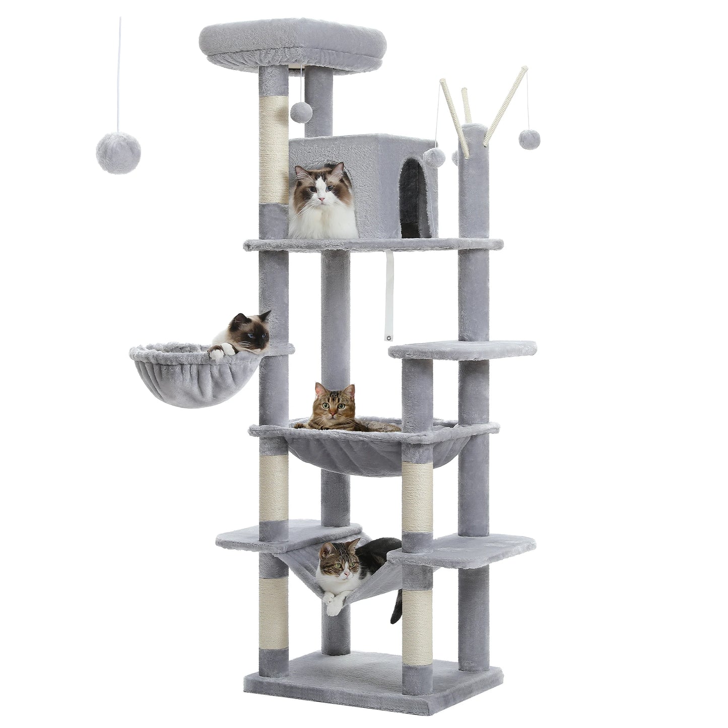 PAWZ Road Large Cat Tree Tower For Indoor Cats With Scratching Posts