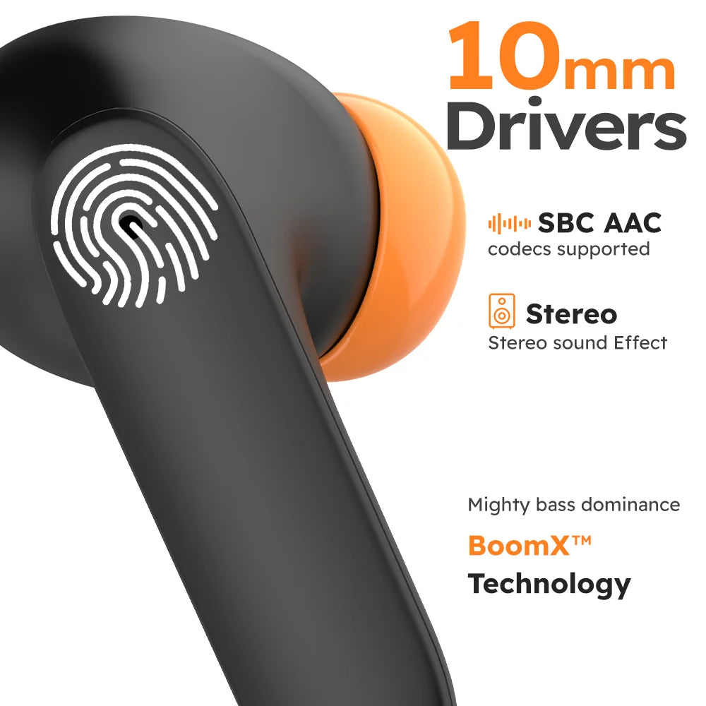 Jogrytece Bluetooth 5.4 TWS Earphones With ENC Noise Cancellation