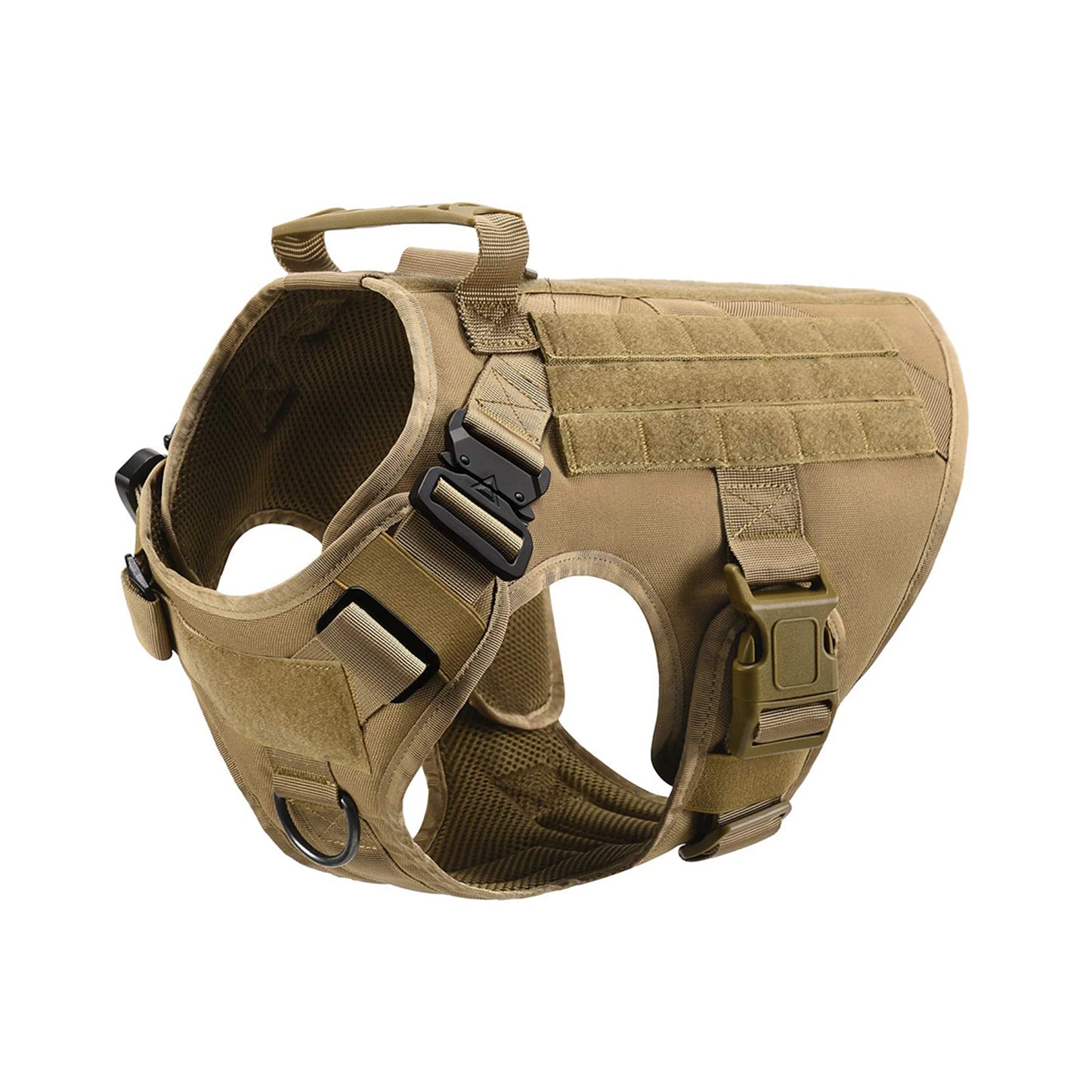 Nylon Tactical Dog Harness With MOLLE Pouches For Training