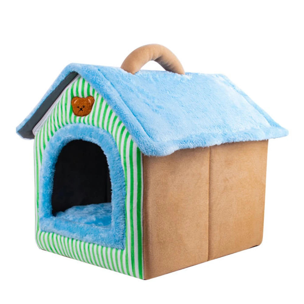 Foldable Pet House And Cat Cave Bed Removable Washable