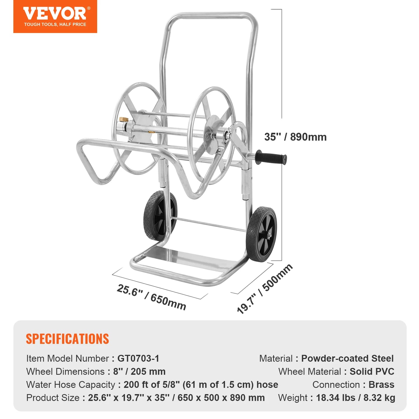 SucceBuy Hose Reel Cart Heavy Duty Garden Water System