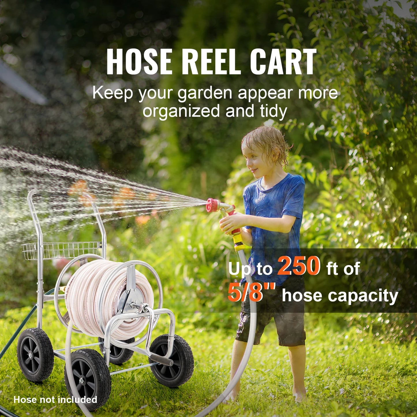 SucceBuy Hose Reel Cart Heavy Duty Garden Water System