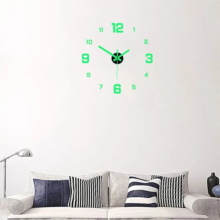 Luminous Digital Wall Clock DIY Silent European Style