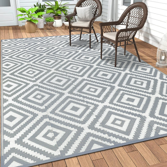 Outdoor Reversible Waterproof Plastic Rug For Patio And RV