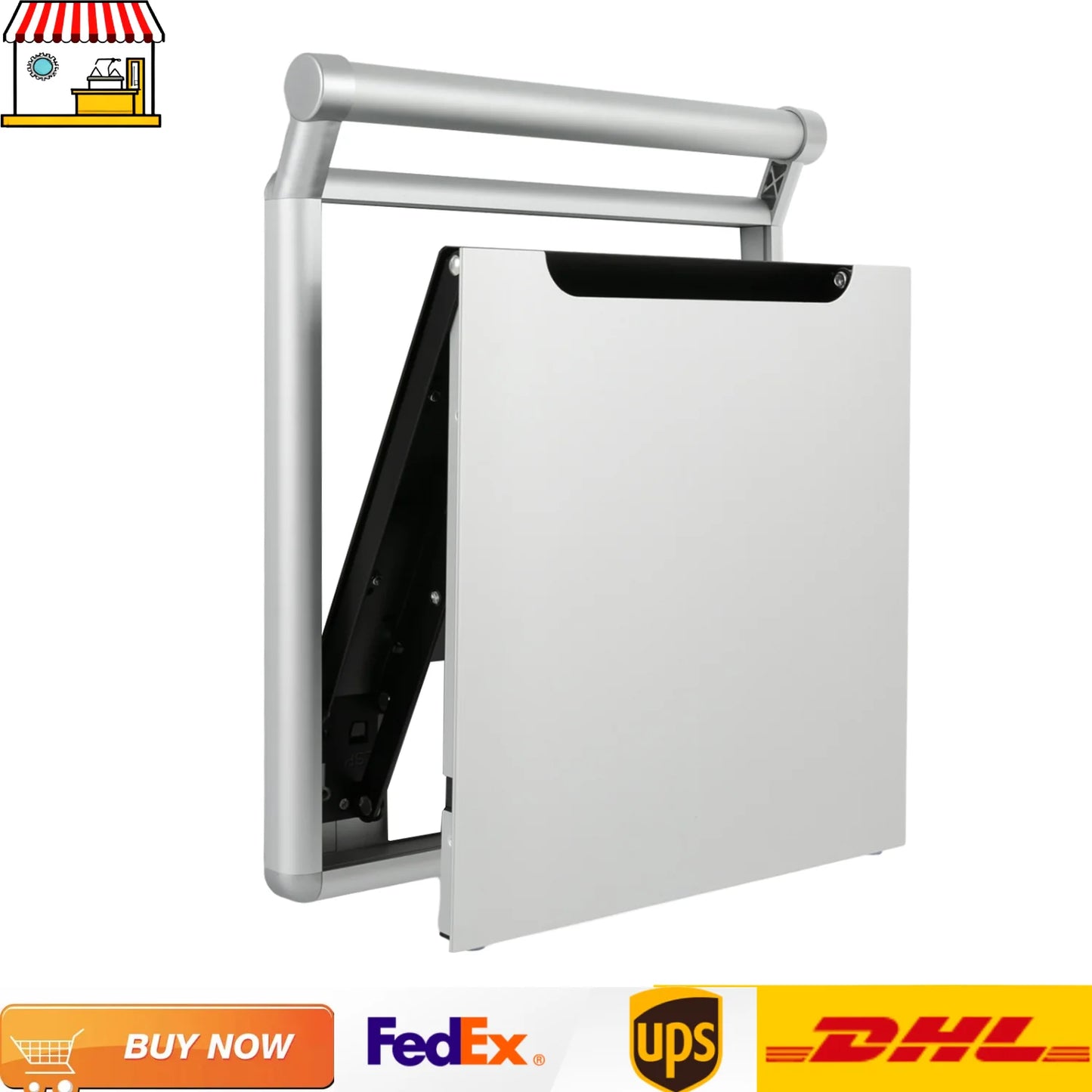 Wall Mounted Folding Buffer Stool for Bathroom Entryway