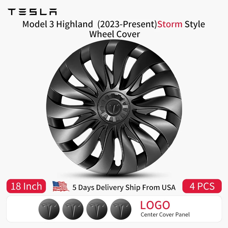 Tesla Wheel Cover Set for Model 3 Highland Hub Caps