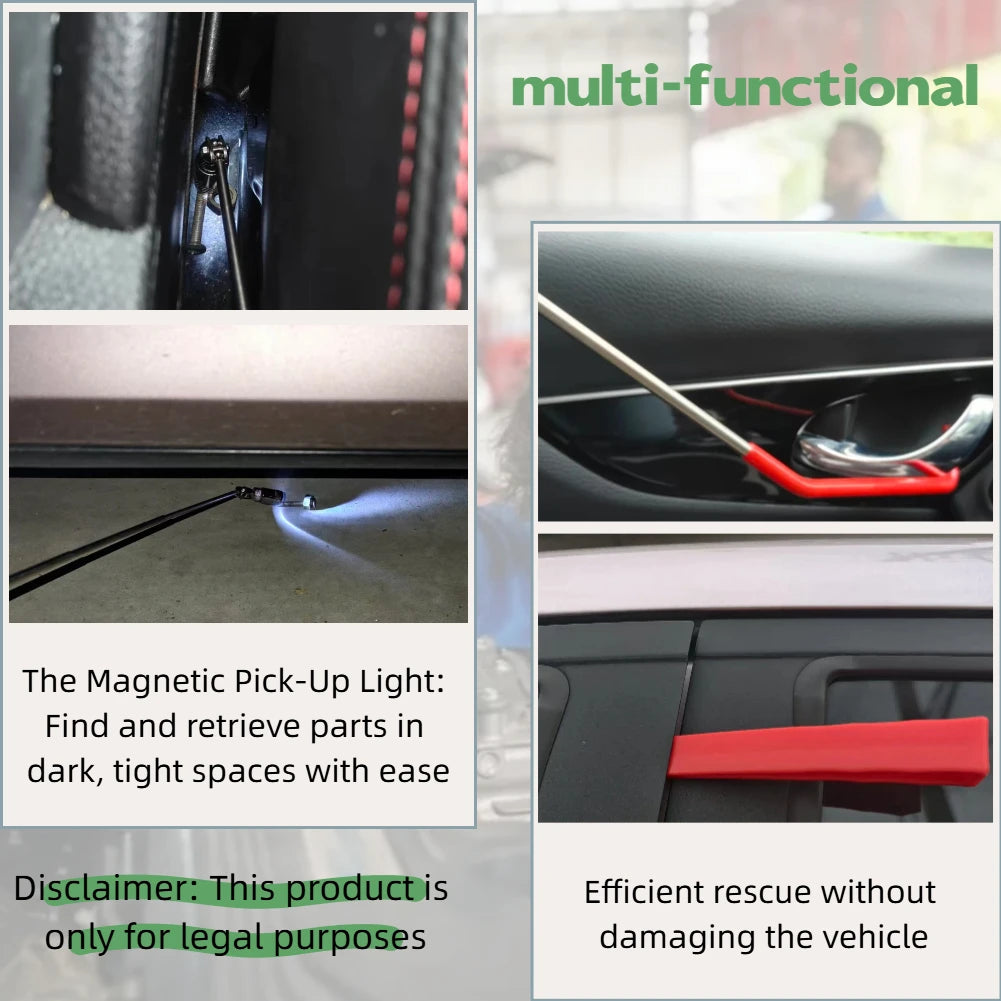 Car Door Tool Kit With Air Wedge Pump And Grabber