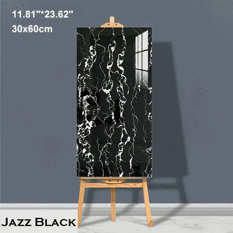 Self-Adhesive Marble PVC Floor Tiles Waterproof Peel Stick Wall Decor