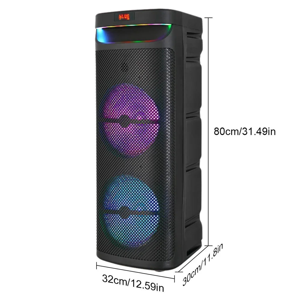 CURUK 3000W Bluetooth Party Speaker Subwoofer with LED Lights