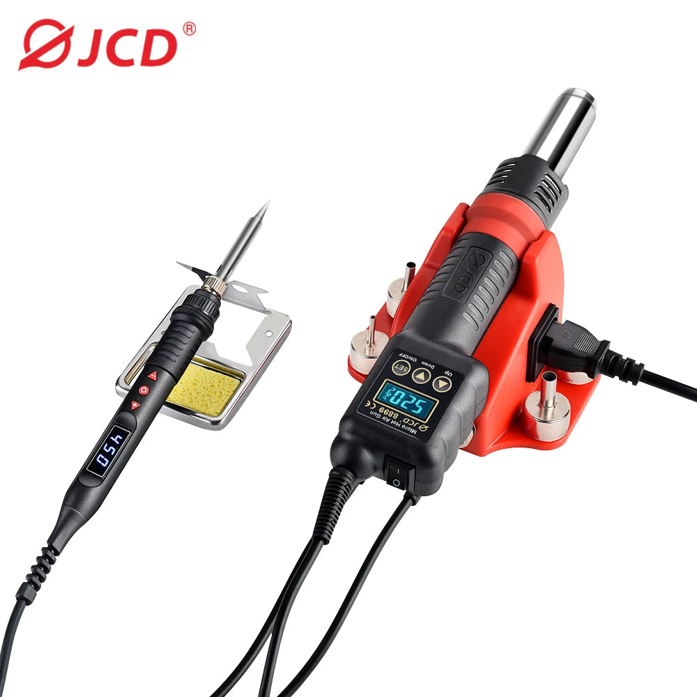 JCD 8898 2-In-1 Soldering Station With Hot Air Rework
