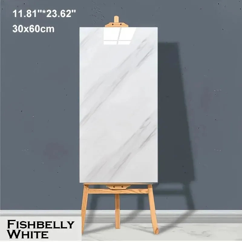 Self-Adhesive Marble PVC Floor Tiles Waterproof Peel Stick Wall Decor
