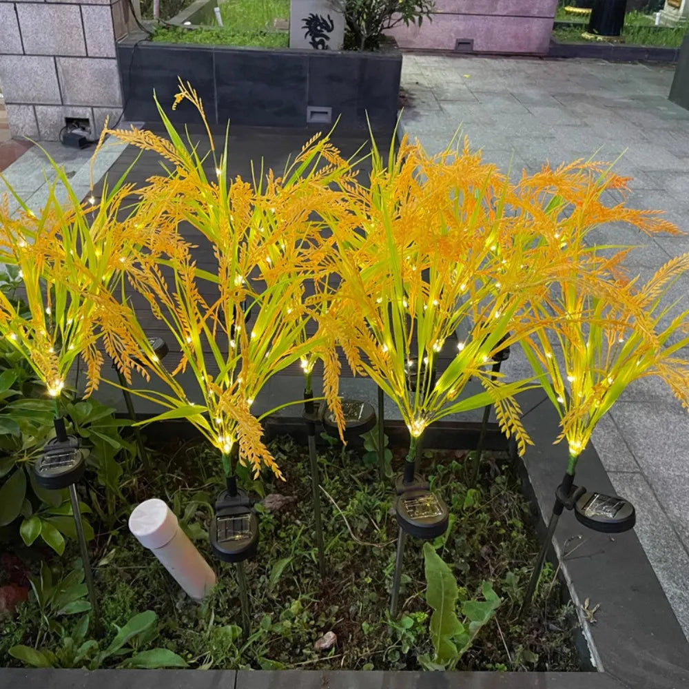 Solar Powered Wheat Ear Ground Mounted Light for Outdoor Decoration