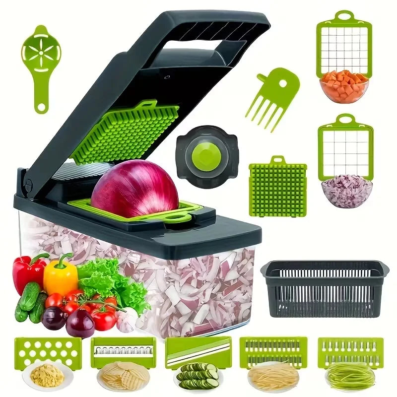 14-In-1 Multifunction Vegetable Chopper And Slicer Kitchen Tool