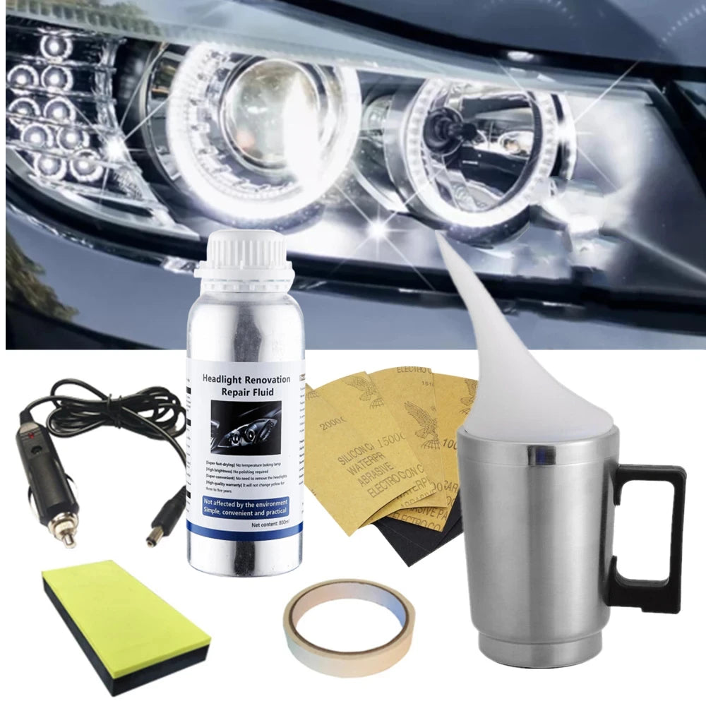 Headlight Polishing Kit for Auto Headlight Restoration and Renovation