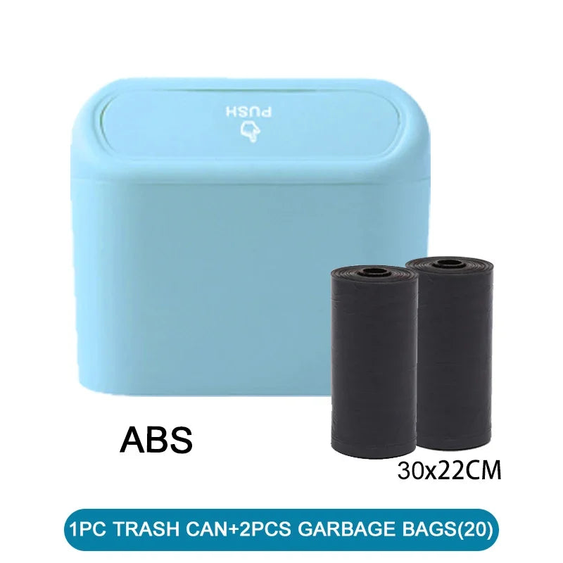 SUITU Car Trash Can With Lid Leakproof Mini Car Accessory