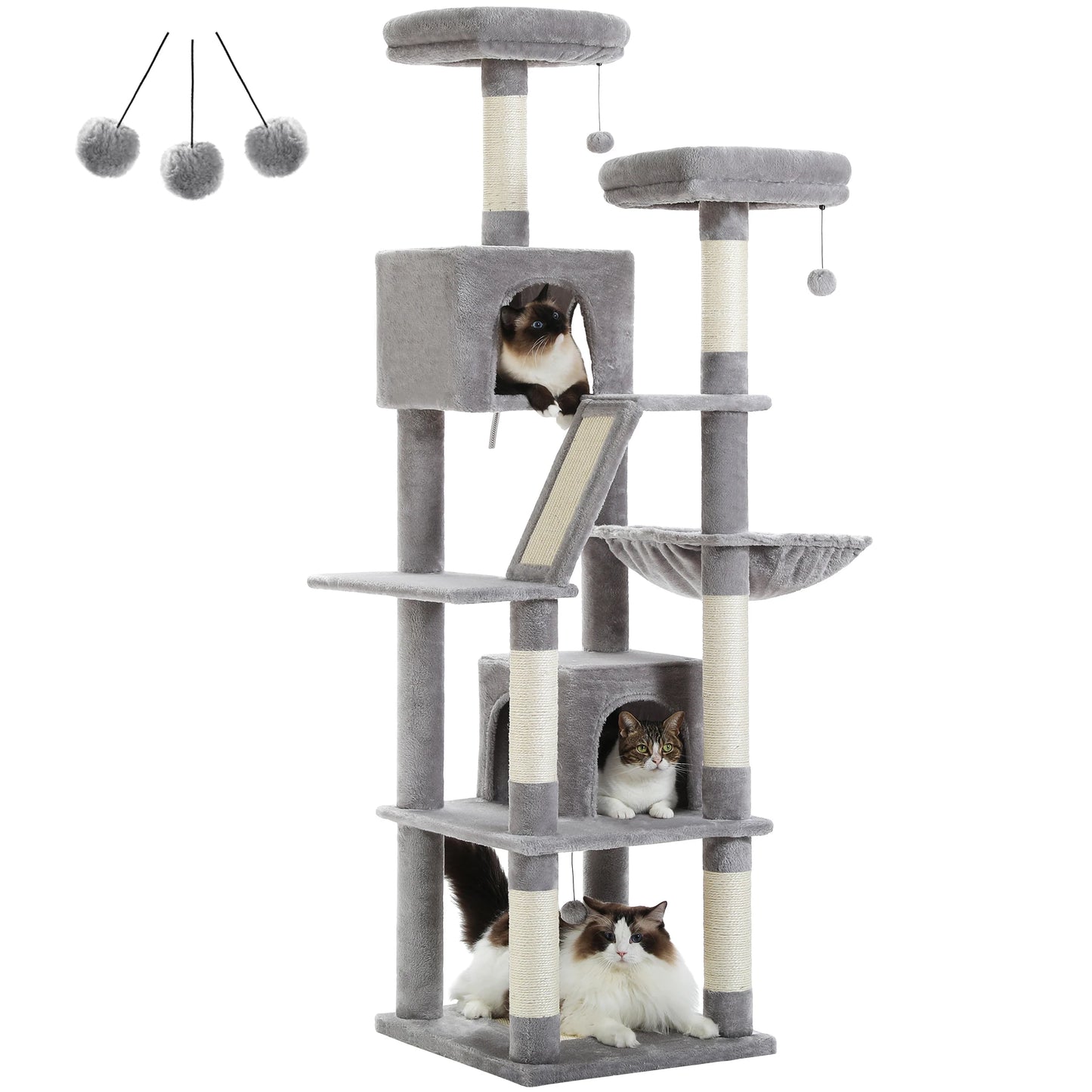 PAWZ Road Large Cat Tree Tower For Indoor Cats With Scratching Posts