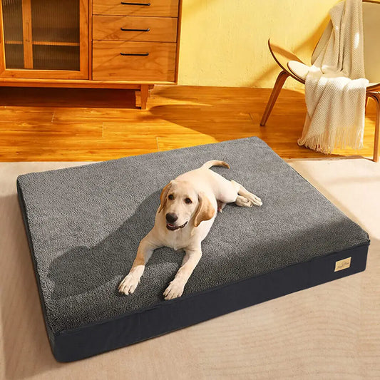Orthopedic Dog Bed With Memory Foam Base And Waterproof Cover