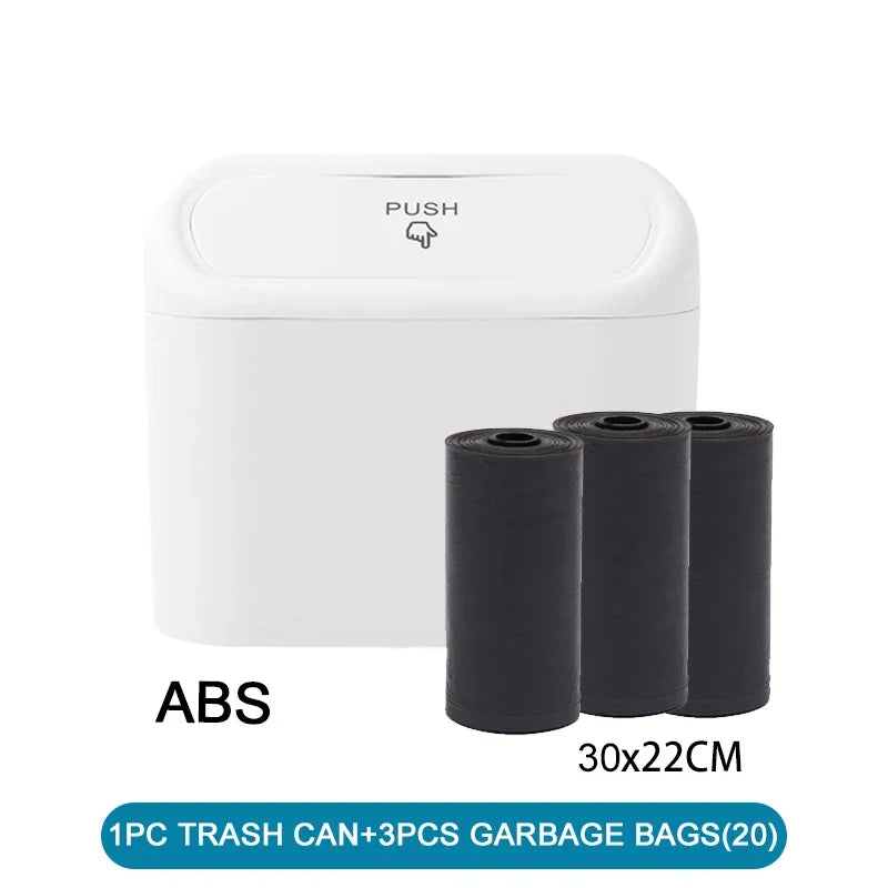 SUITU Car Trash Can With Lid Leakproof Mini Car Accessory