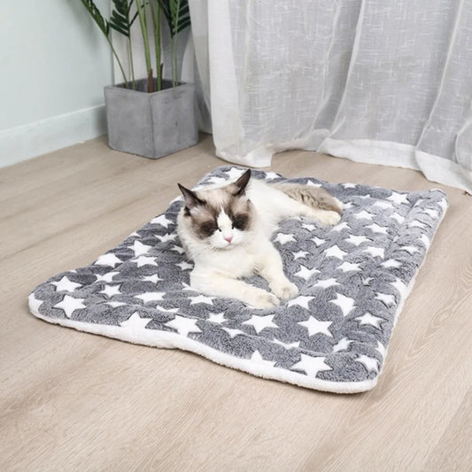 Flannel Pet Mat Bed For Dogs And Cats, Thick Comfort