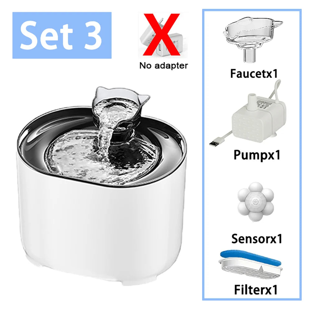 Cat Water Fountain With Filter Fresh Drinking And Quiet Pump
