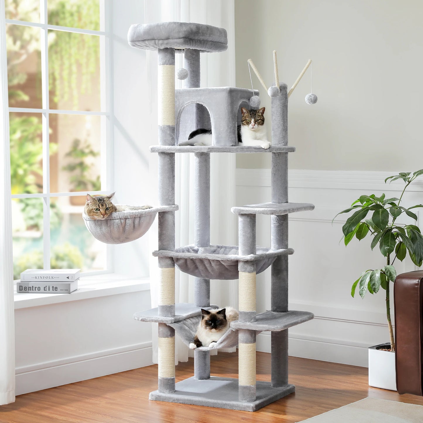 PAWZ Road Large Cat Tree Tower For Indoor Cats With Scratching Posts