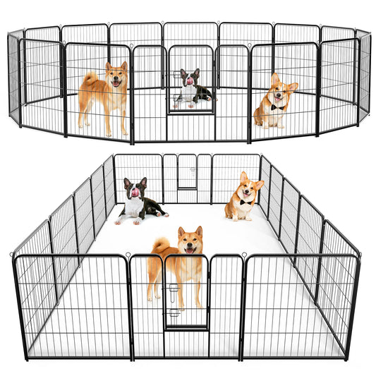 JHK Foldable 16-Panel Dog Playpen For Indoor Outdoor Use