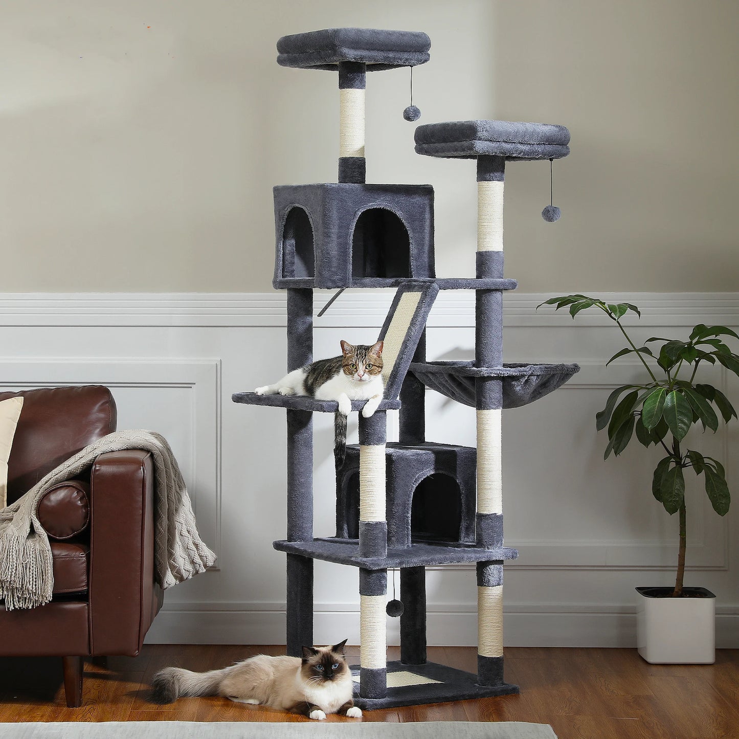 PAWZ Road Large Cat Tree Tower For Indoor Cats With Scratching Posts