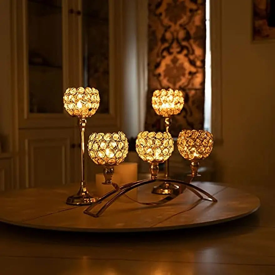 VINCIGANT ThreeArms Tealight Candle Holders Candelabra