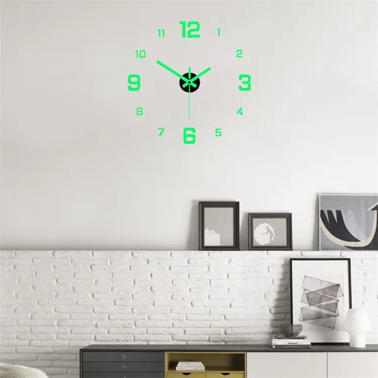 Luminous Digital Wall Clock DIY Silent European Style