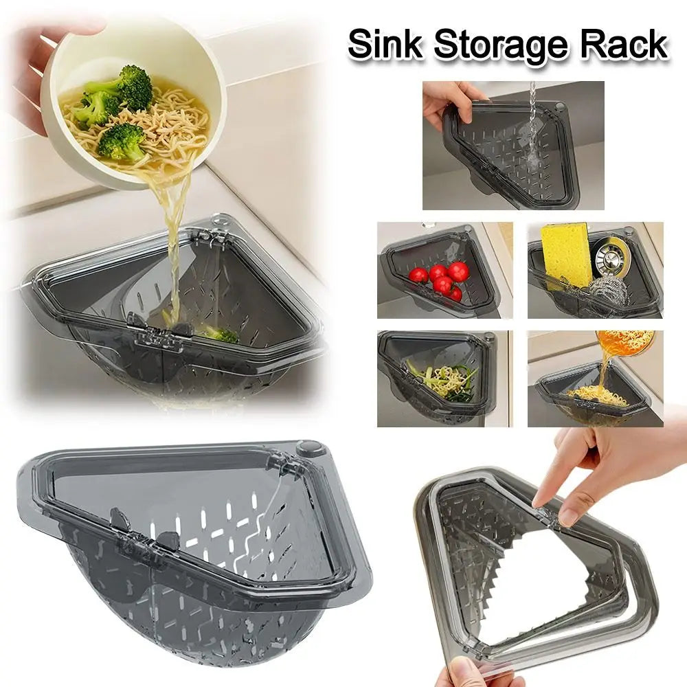 Triangle Sink Drain Basket Filter Strainer Anti Leak Kitchen