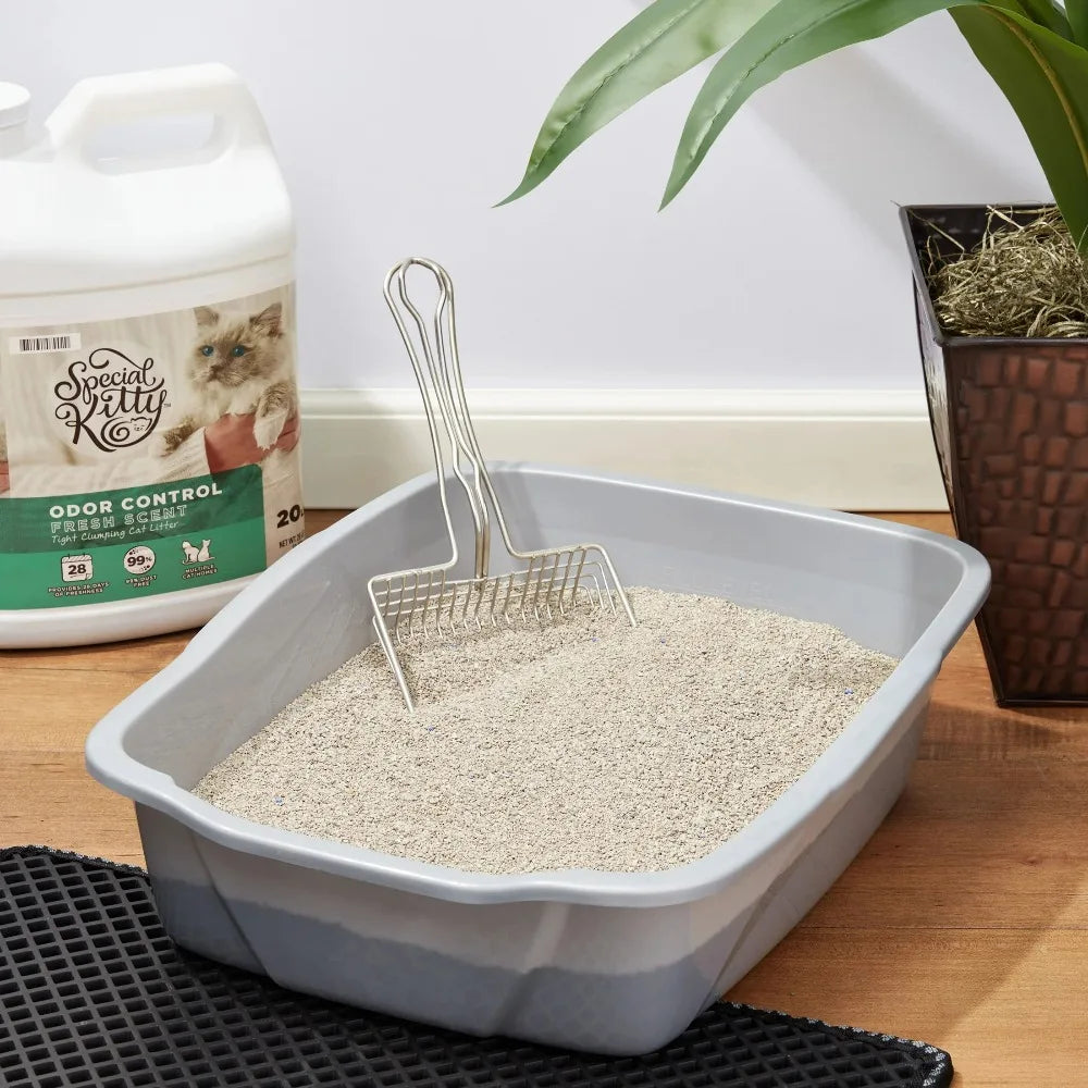4 Pack Clumping Cat Litter Fresh Scent Odor Control 20lb Jug
