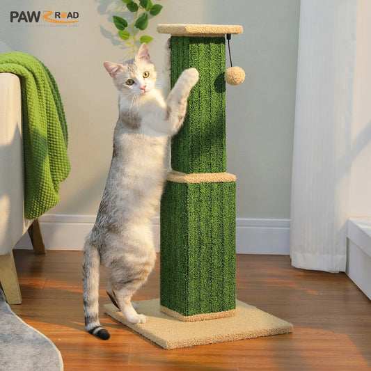 PAWZ Road Cat Scratching Post For Indoor Cats With Sisal Ball Toy