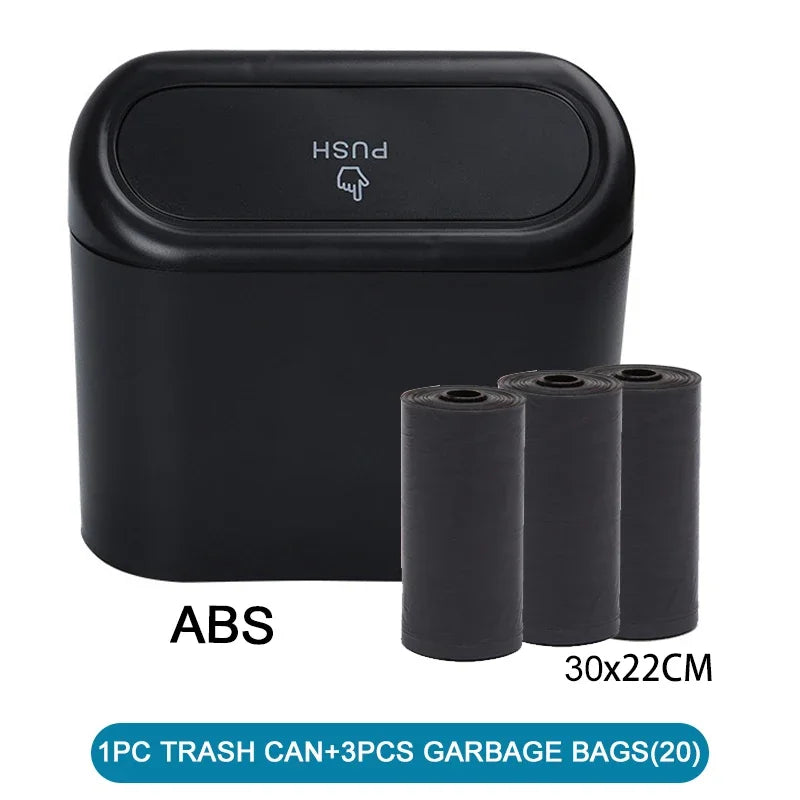 SUITU Car Trash Can With Lid Leakproof Mini Car Accessory