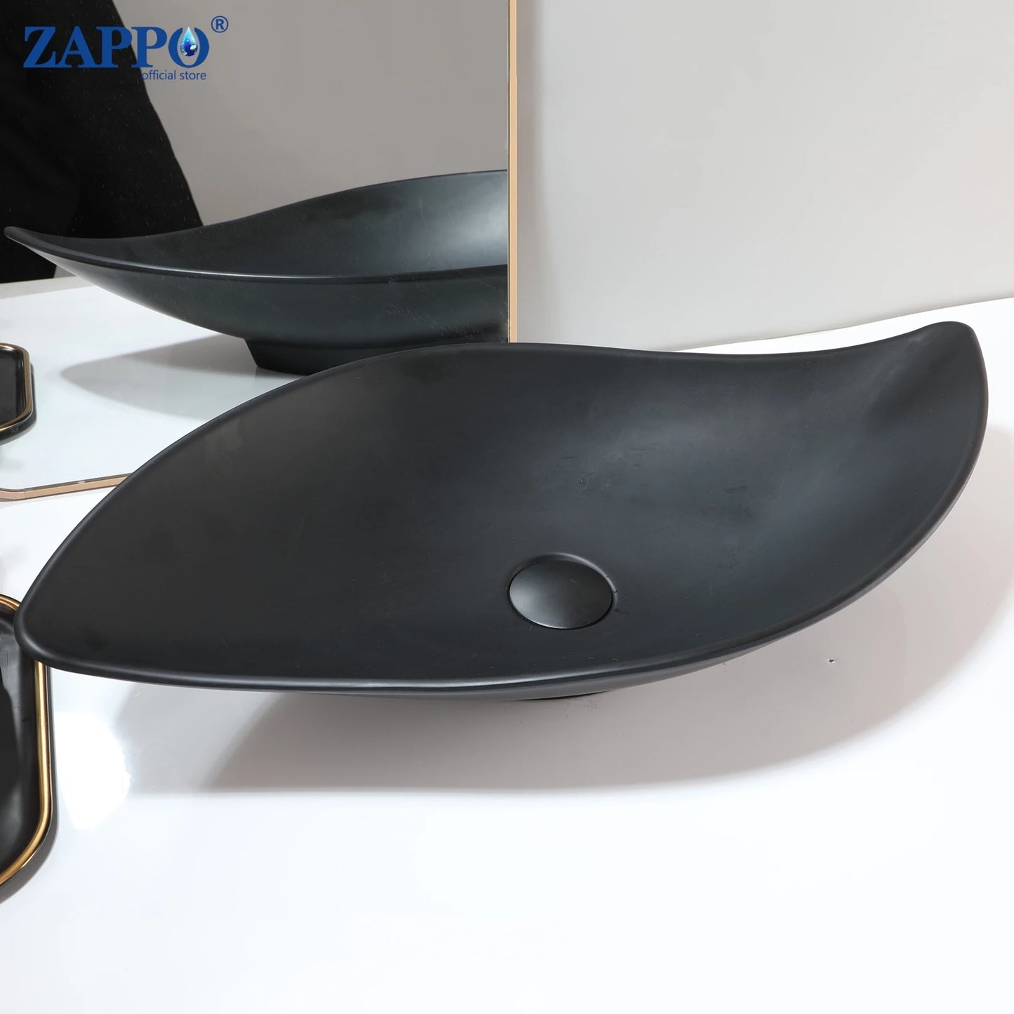 Torayvino Stone Resin Vessel Sink With Drain, Above-Counter Washbasin