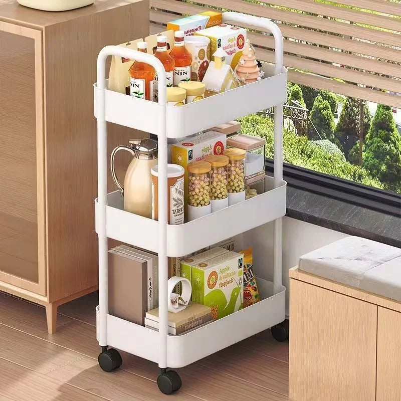 Heavy Duty Rolling Storage Cart Multi Functional Floor Standing Trolley