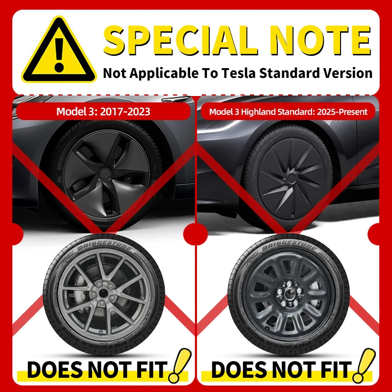Tesla Wheel Cover Set for Model 3 Highland Hub Caps