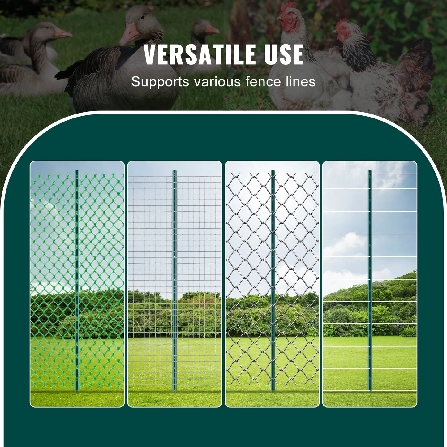 SucceBuy Heavy Duty Fence Post T Post for Outdoor Fencing