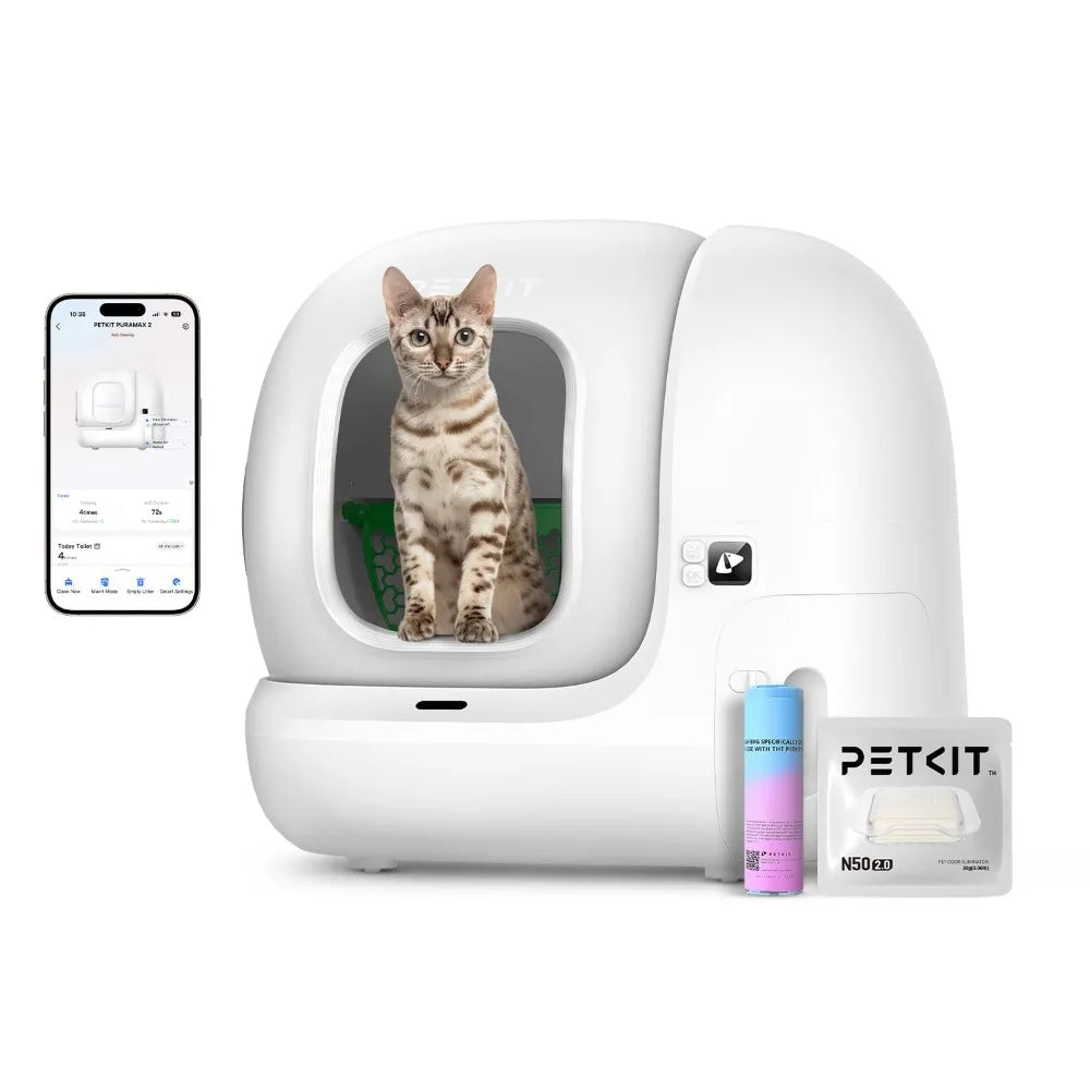 Automatic Self Cleaning Cat Litter Box With App Control