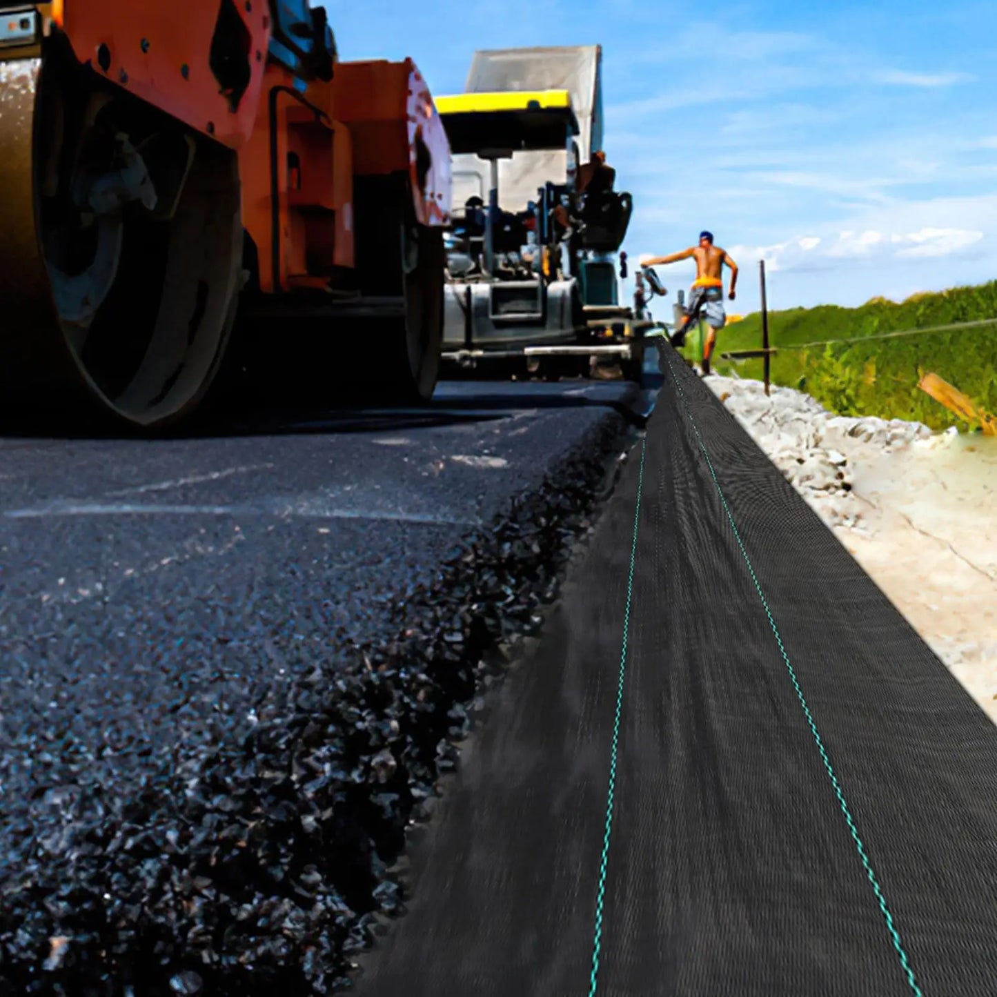 HiMISS Weed Barrier Landscape Fabric Heavy Duty Woven Geotextile