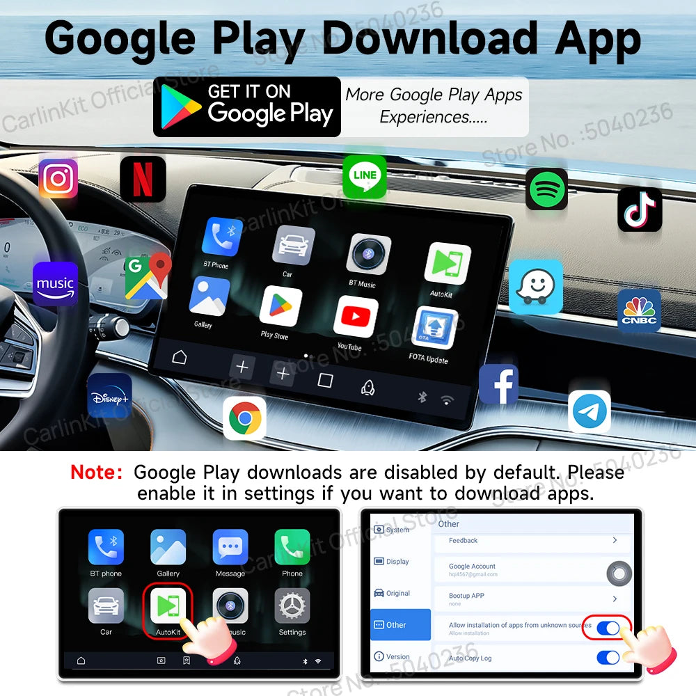 Carlinkit 5 In 1 Android TV Box CarPlay Auto Netflix