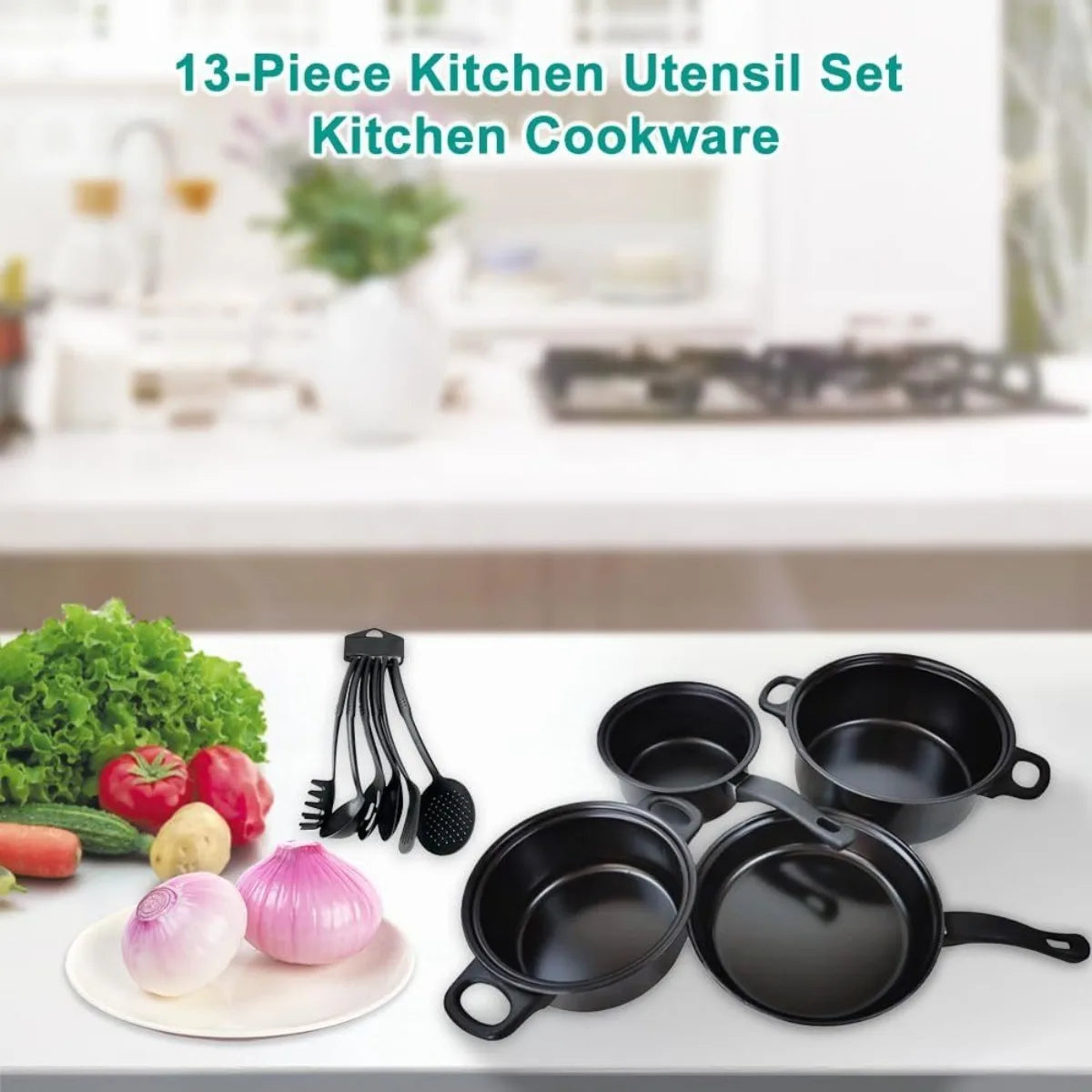 COBASPORT 13-Piece Non-Stick Cookware Set for Induction Cooking